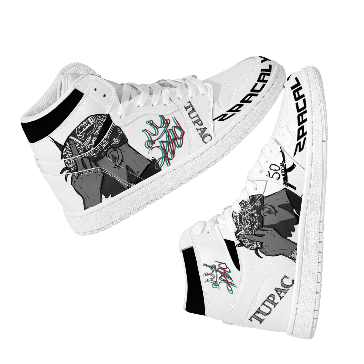 Tupac Shakur Custom Nike Air Jordan 1 Leather Sneaker