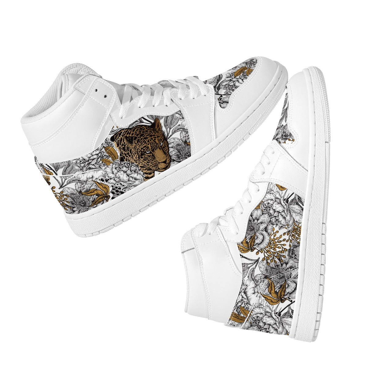 Cheetah-Custom Nike Air Jordan 1 Leather Sneaker