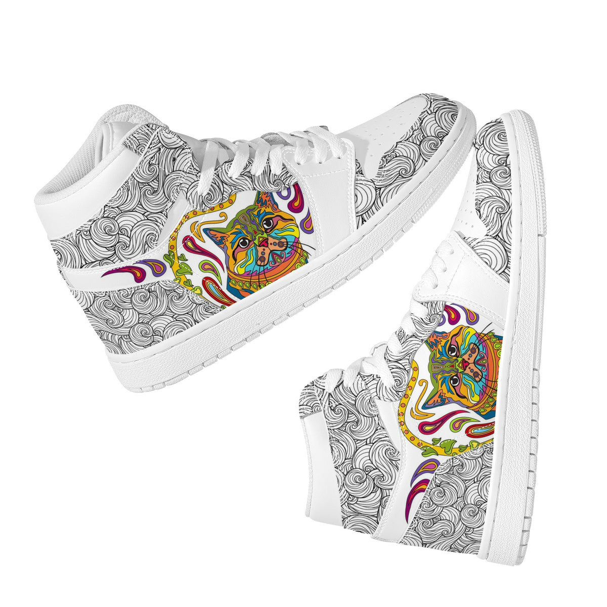 Cat Custom Nike Air Jordan 1 Leather Sneaker