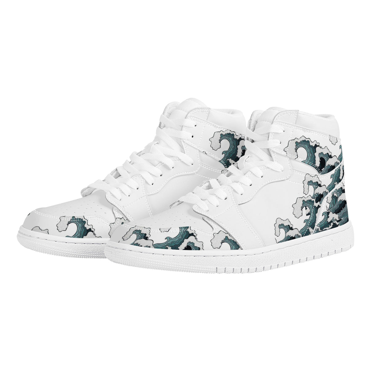 Wave Custom Nike Air Jordan 1 Leather Sneaker