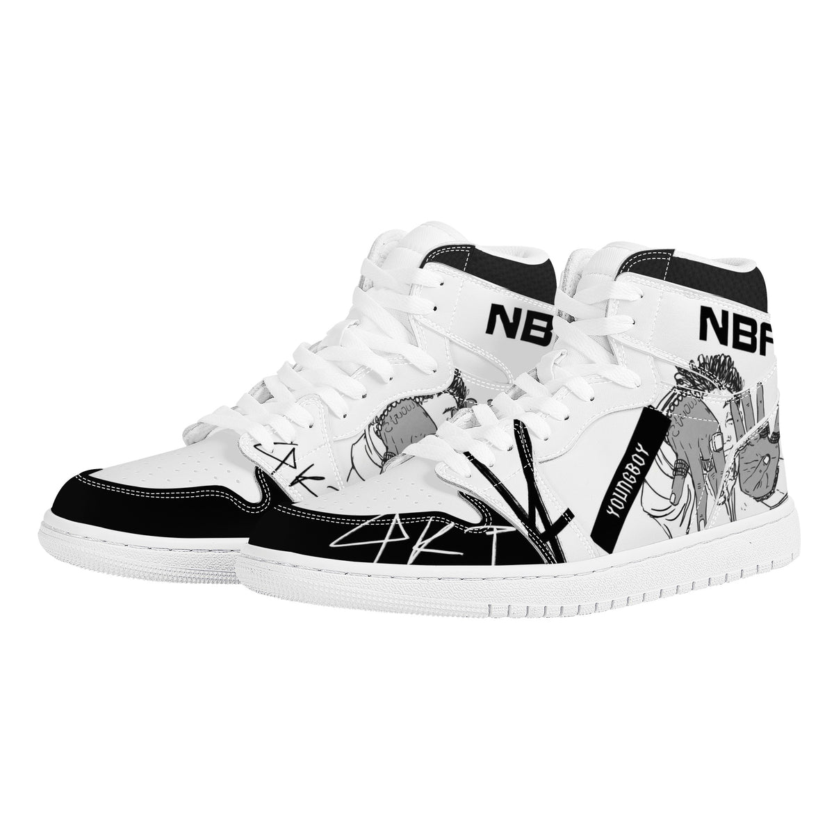 Young Boy Custom Nike Air Jordan 1 Leather Sneaker