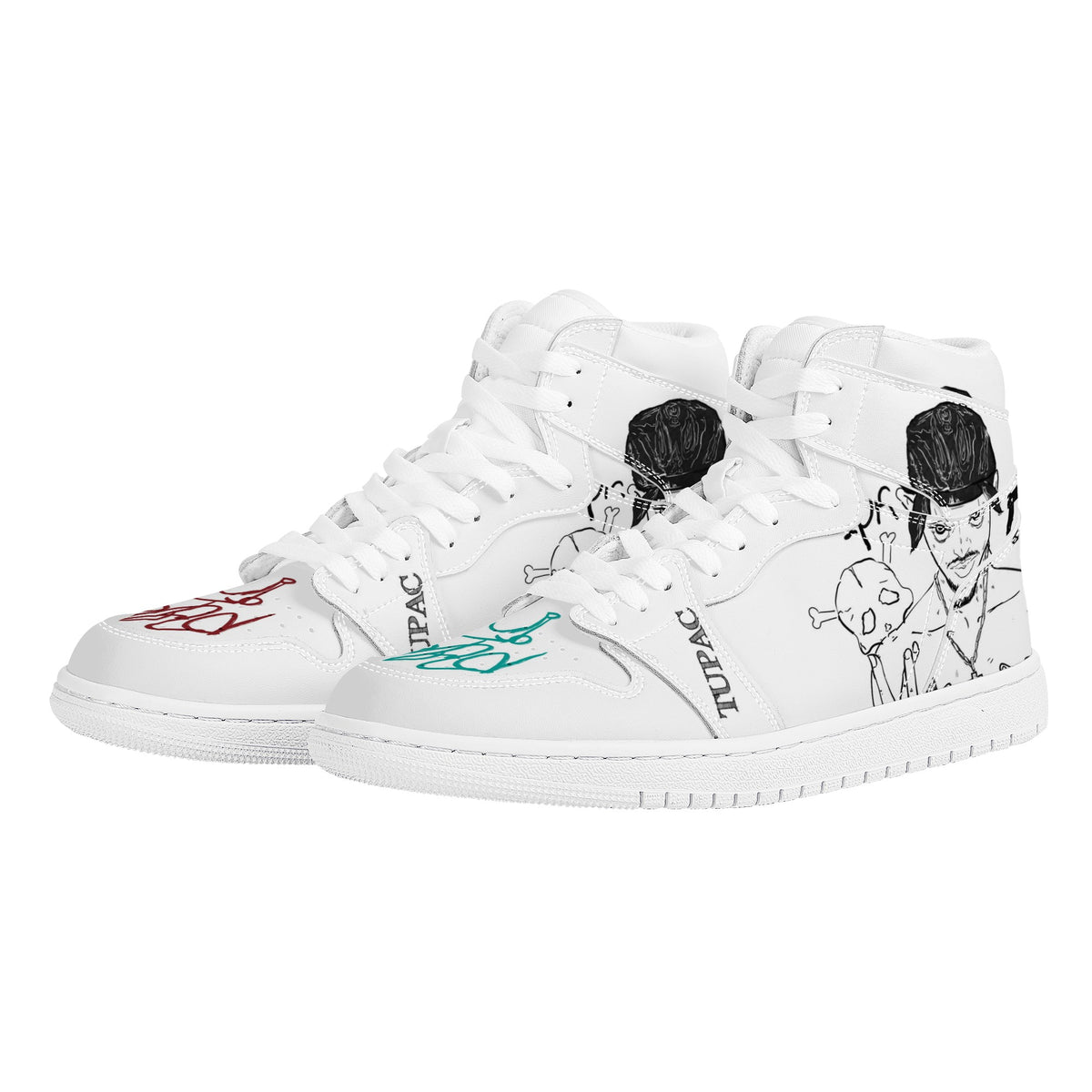 Tupac Shakur Custom Nike Air Jordan 1 Leather Sneaker