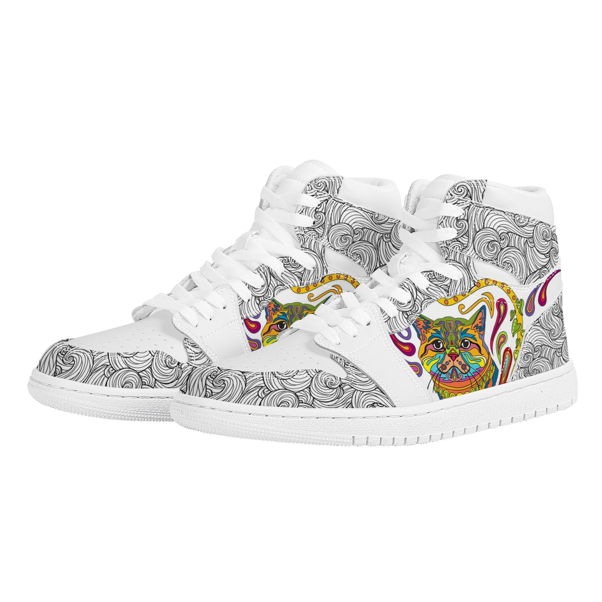 Cat Custom Nike Air Jordan 1 Leather Sneaker