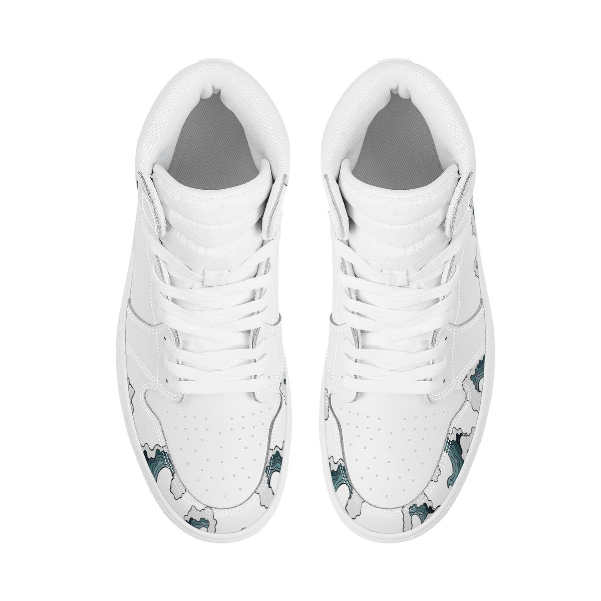 Wave Custom Nike Air Jordan 1 Leather Sneaker