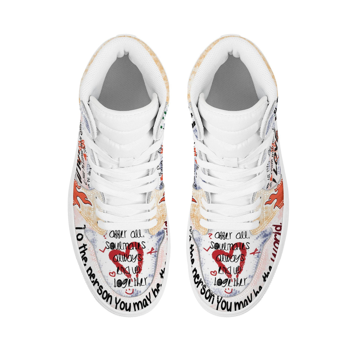 Love Custom Nike Air Jordan 1 Leather Sneaker