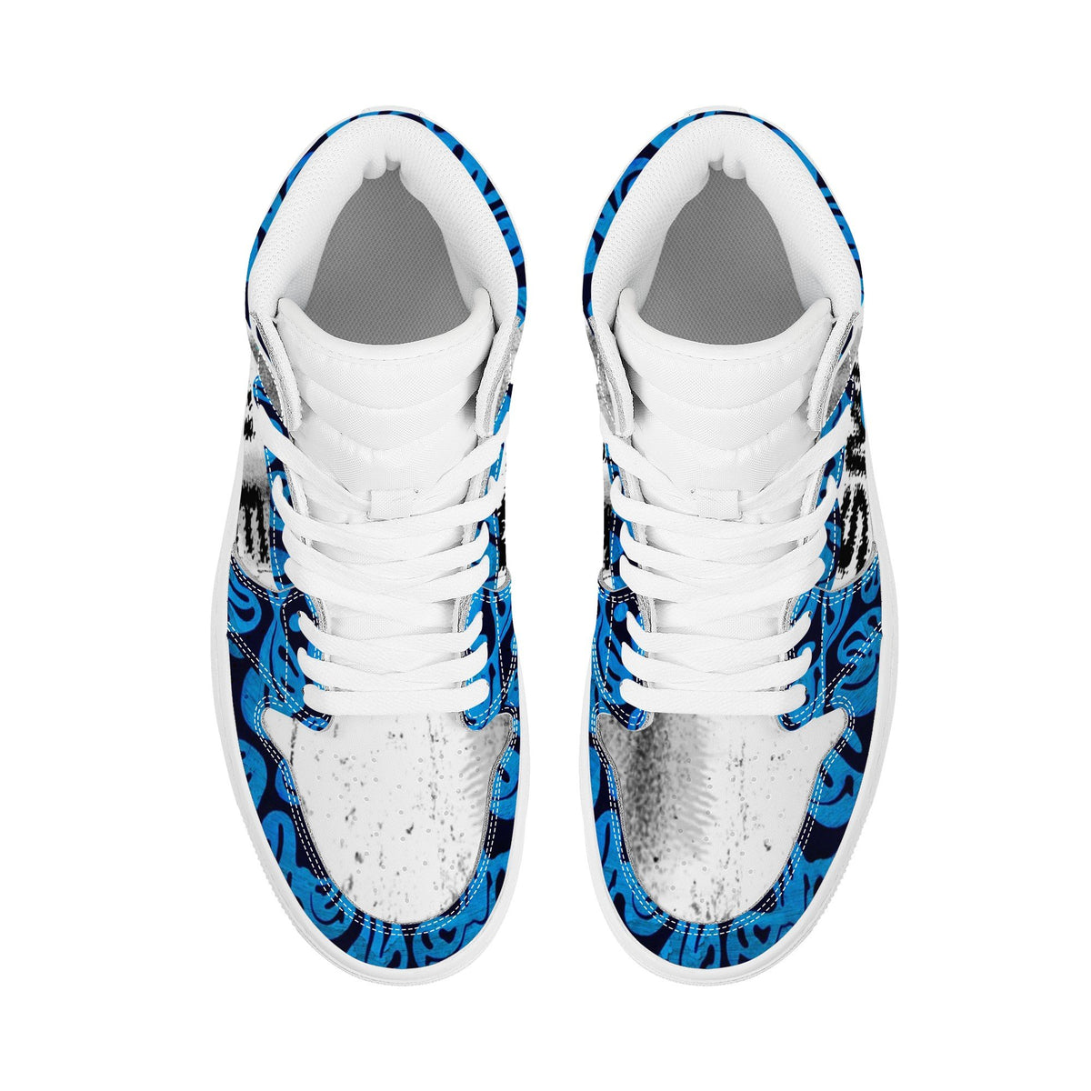 Distorted Smiley Custom Nike Air Jordan 1 Leather Sneaker