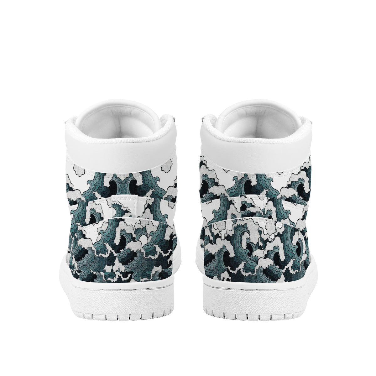 Wave Custom Nike Air Jordan 1 Leather Sneaker