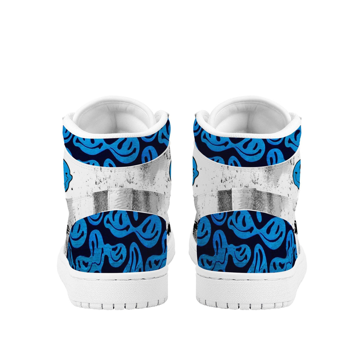 Distorted Smiley Custom Nike Air Jordan 1 Leather Sneaker