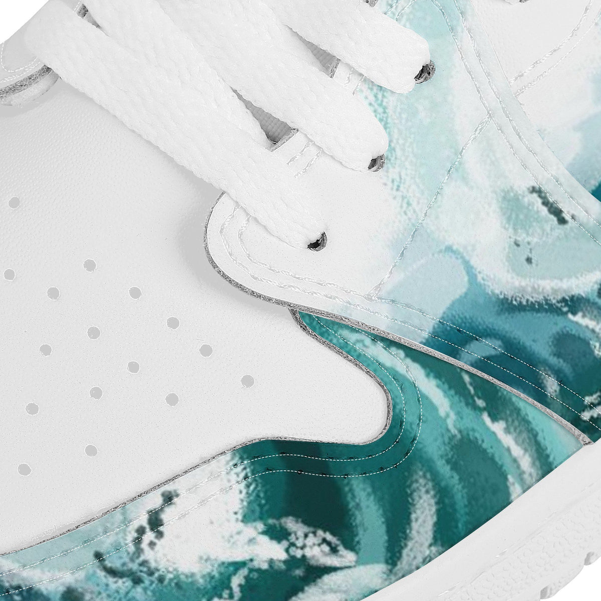 Wave Custom Nike Air Jordan 1 Leather Sneaker