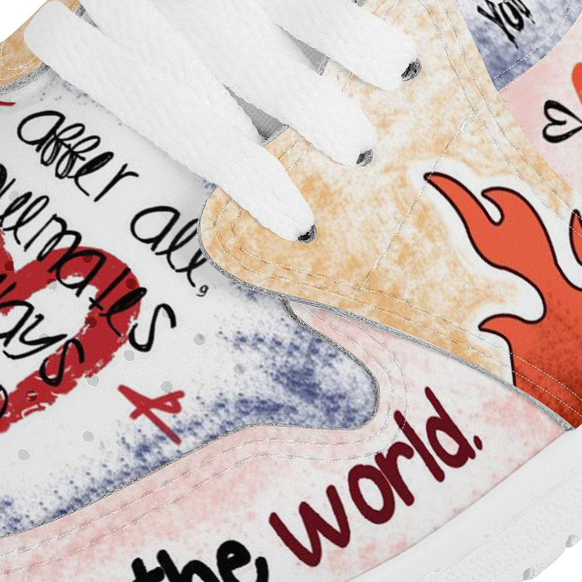 Love Custom Nike Air Jordan 1 Leather Sneaker