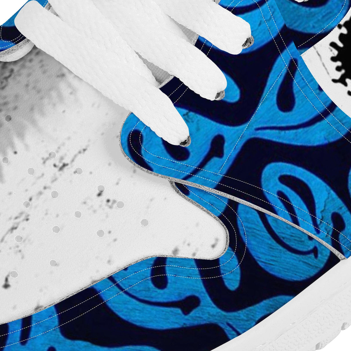 Distorted Smiley Custom Nike Air Jordan 1 Leather Sneaker