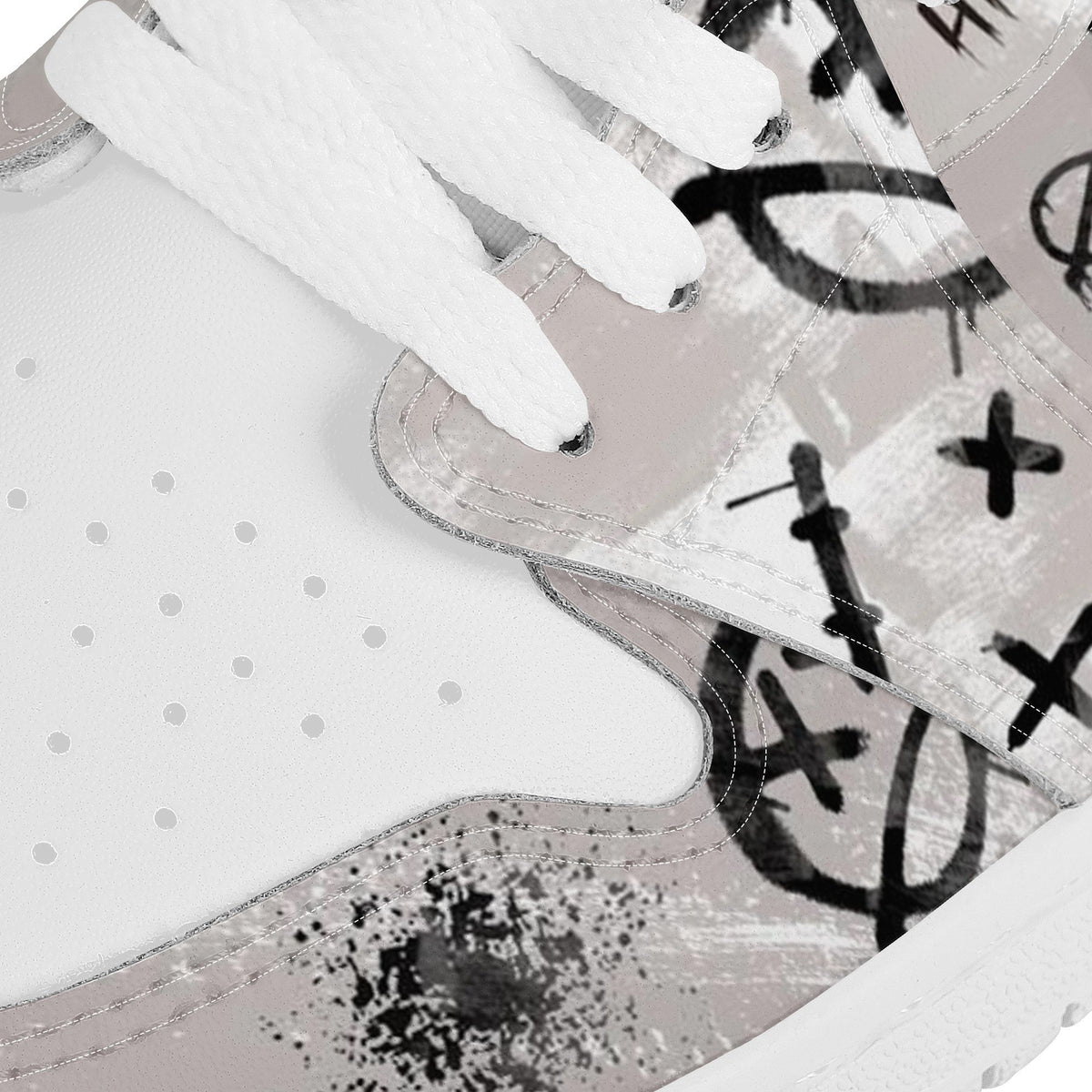 Sad Expression Custom Nike Air Jordan 1 Leather Sneaker