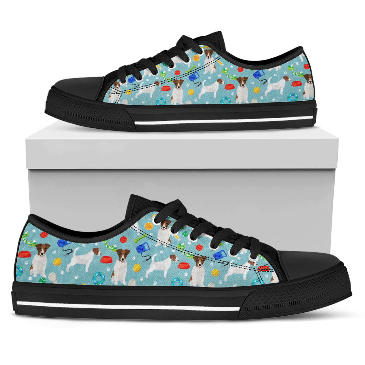 Parson Russell Terrier Canvas Shoes