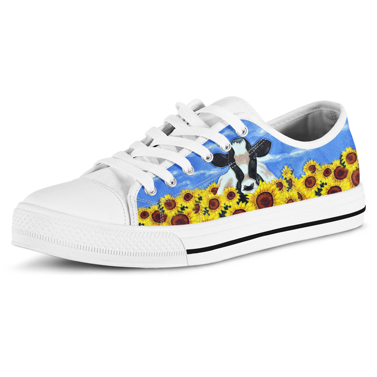 Sunflower Cow Canvas Shoes