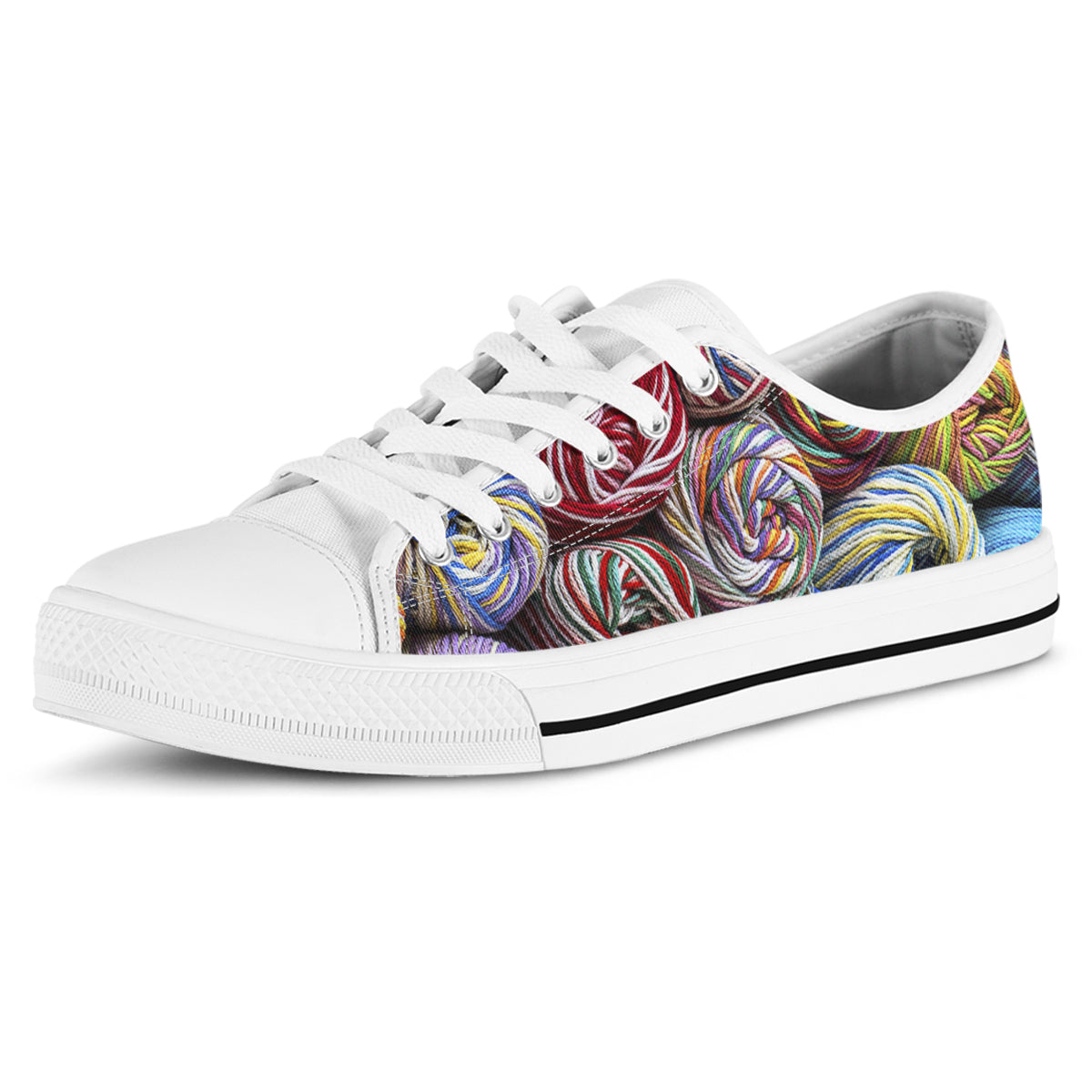 Colorful Yarn Ball Canvas Shoes