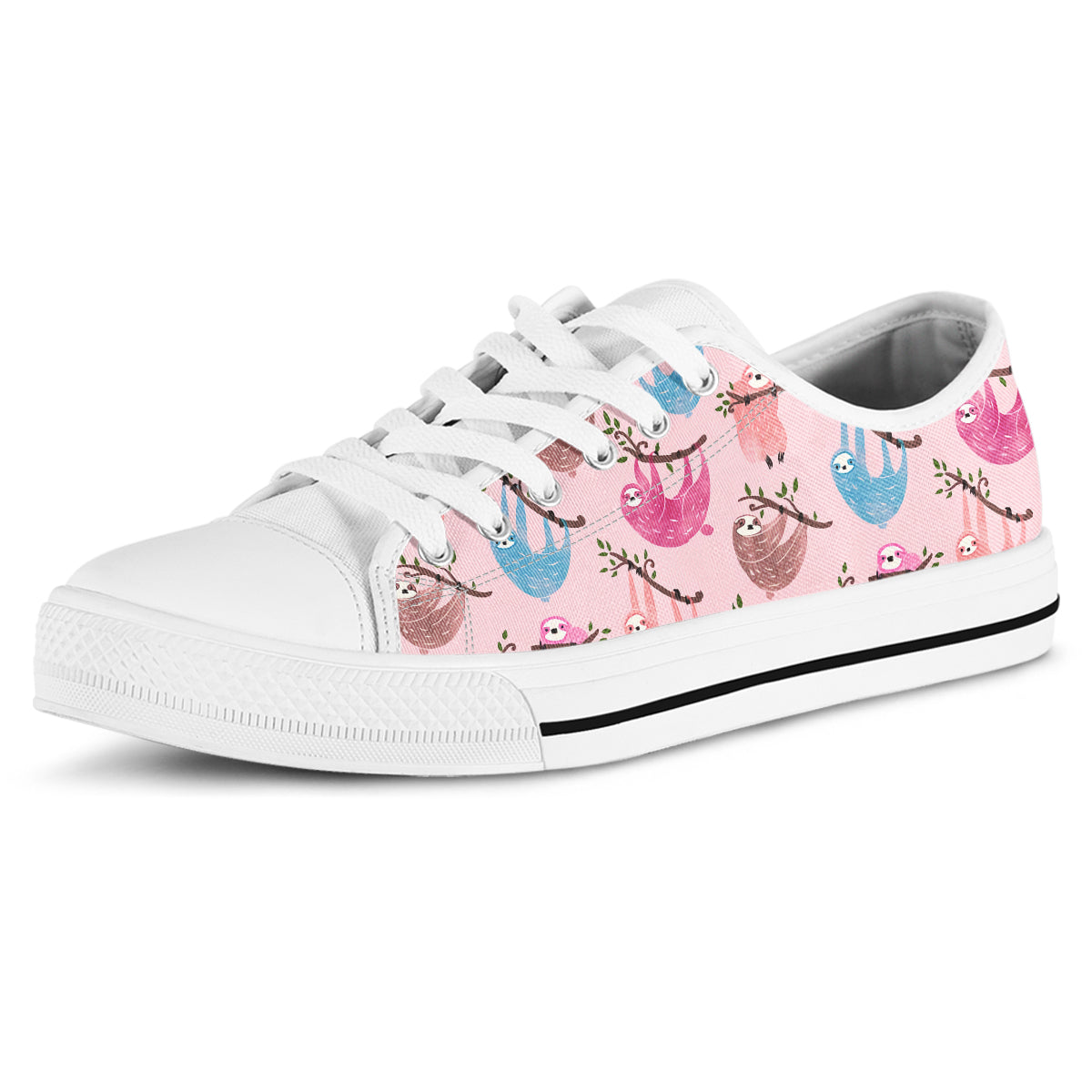 Colorful Sloths Canvas Shoes