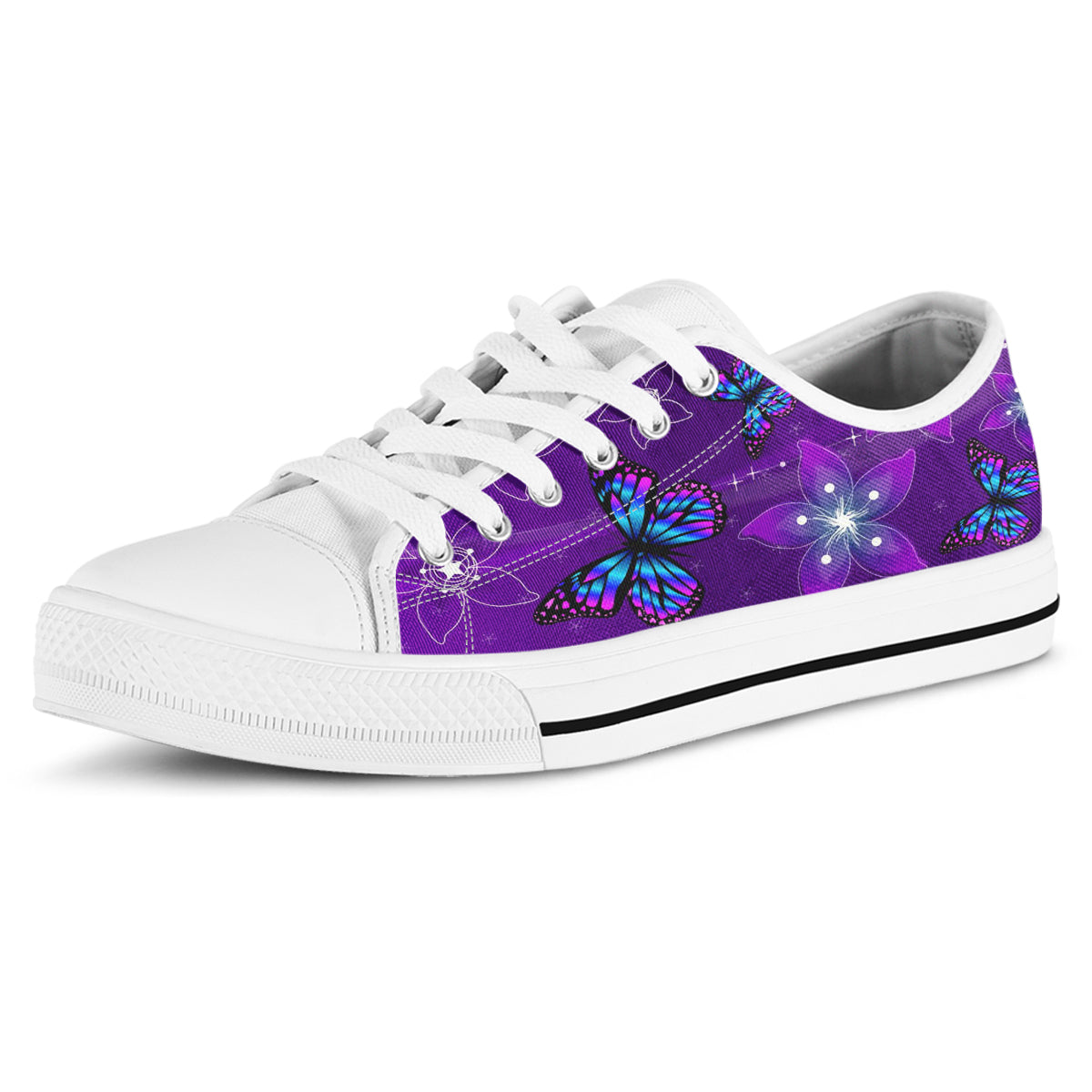 Purple Butterfly Canvas Shoes