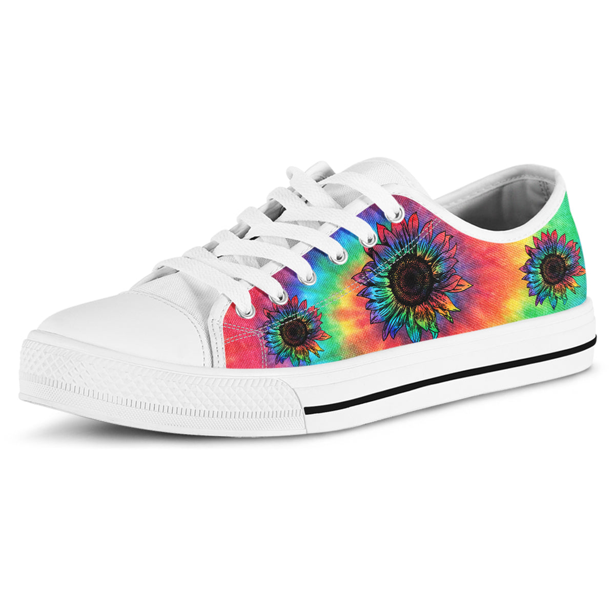 Tie Dye Sunflower Canvas Shoes