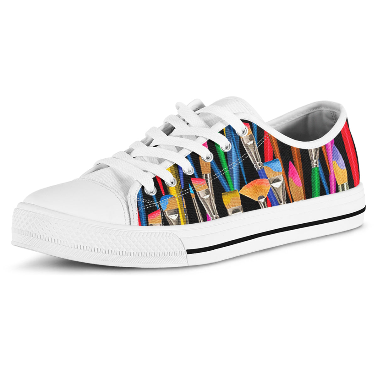 Painting Brushes Canvas Shoes