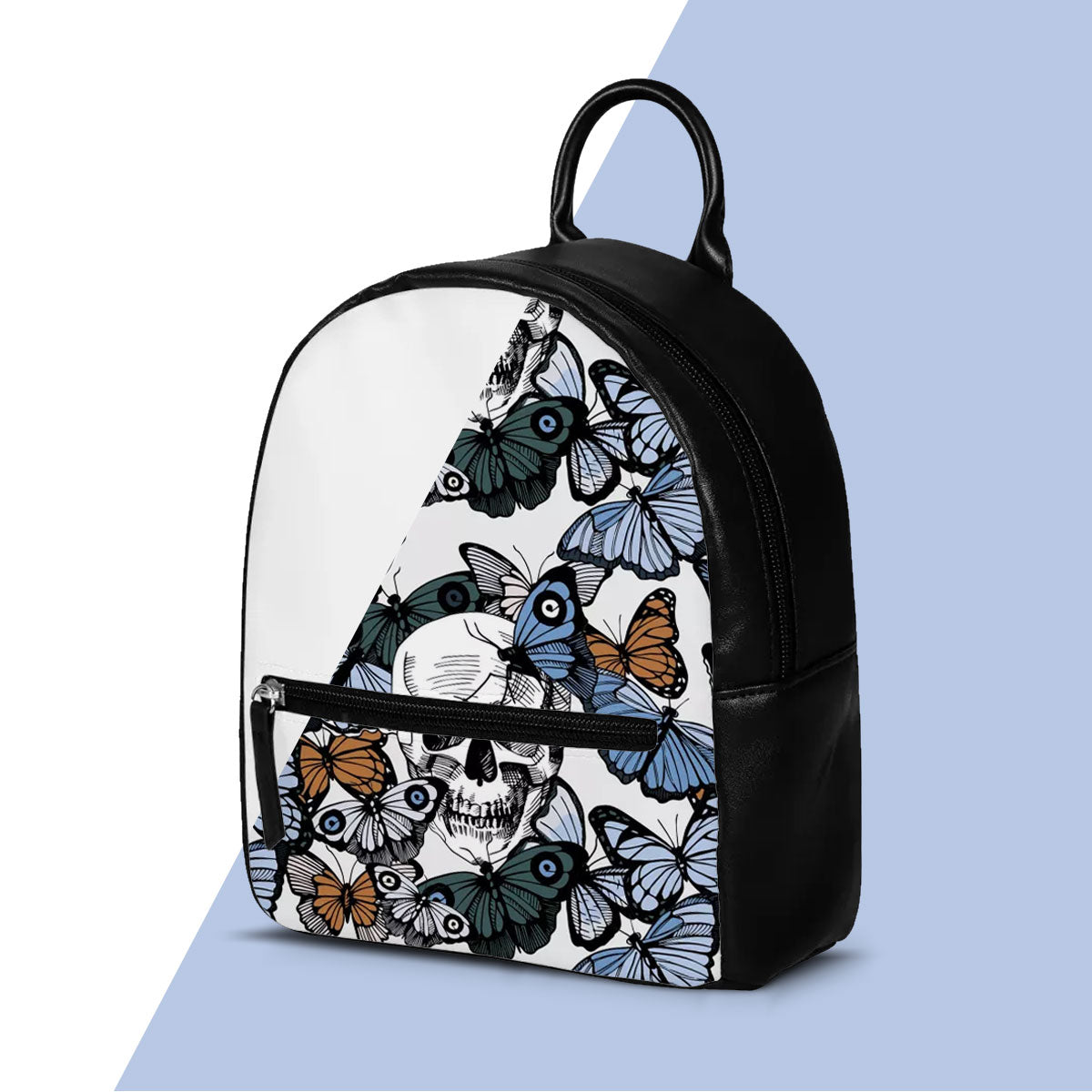 Custom Mini Zip Leather Backpack