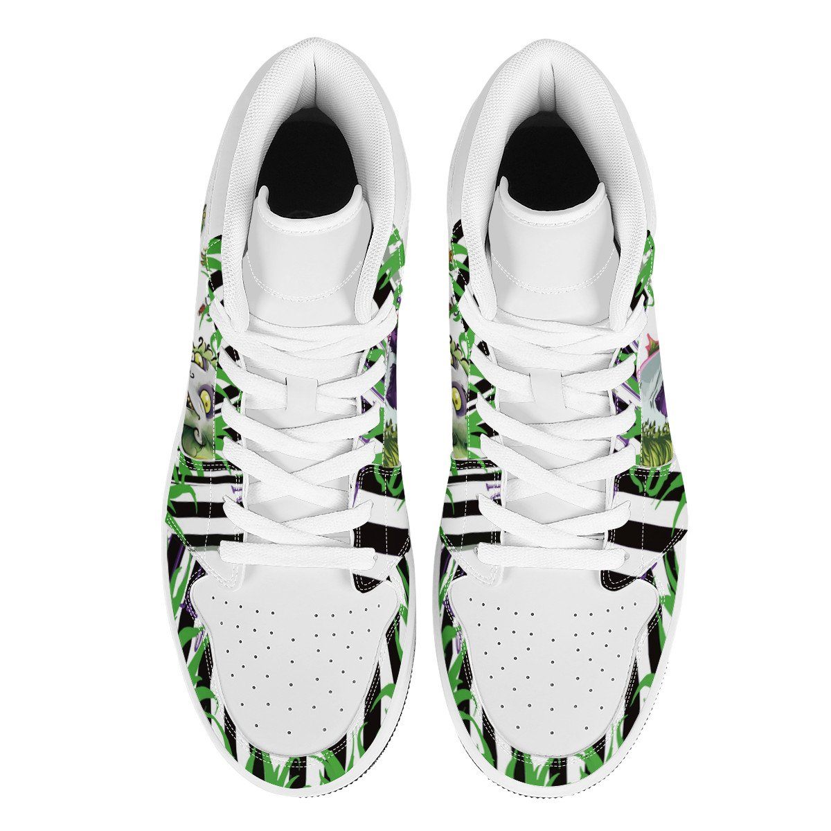 Adam Maitland High Top Leather Sneaker Custom Jordan 1, Horror, Beetlejuice noxfan 
