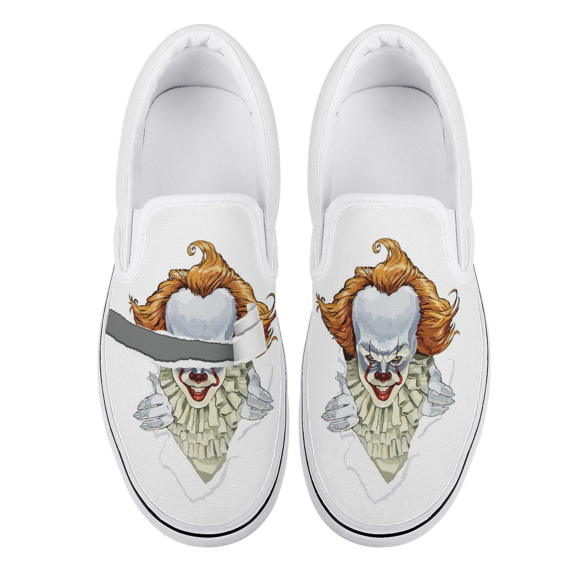 Art The Clown Custom Vans Slip On Shoes