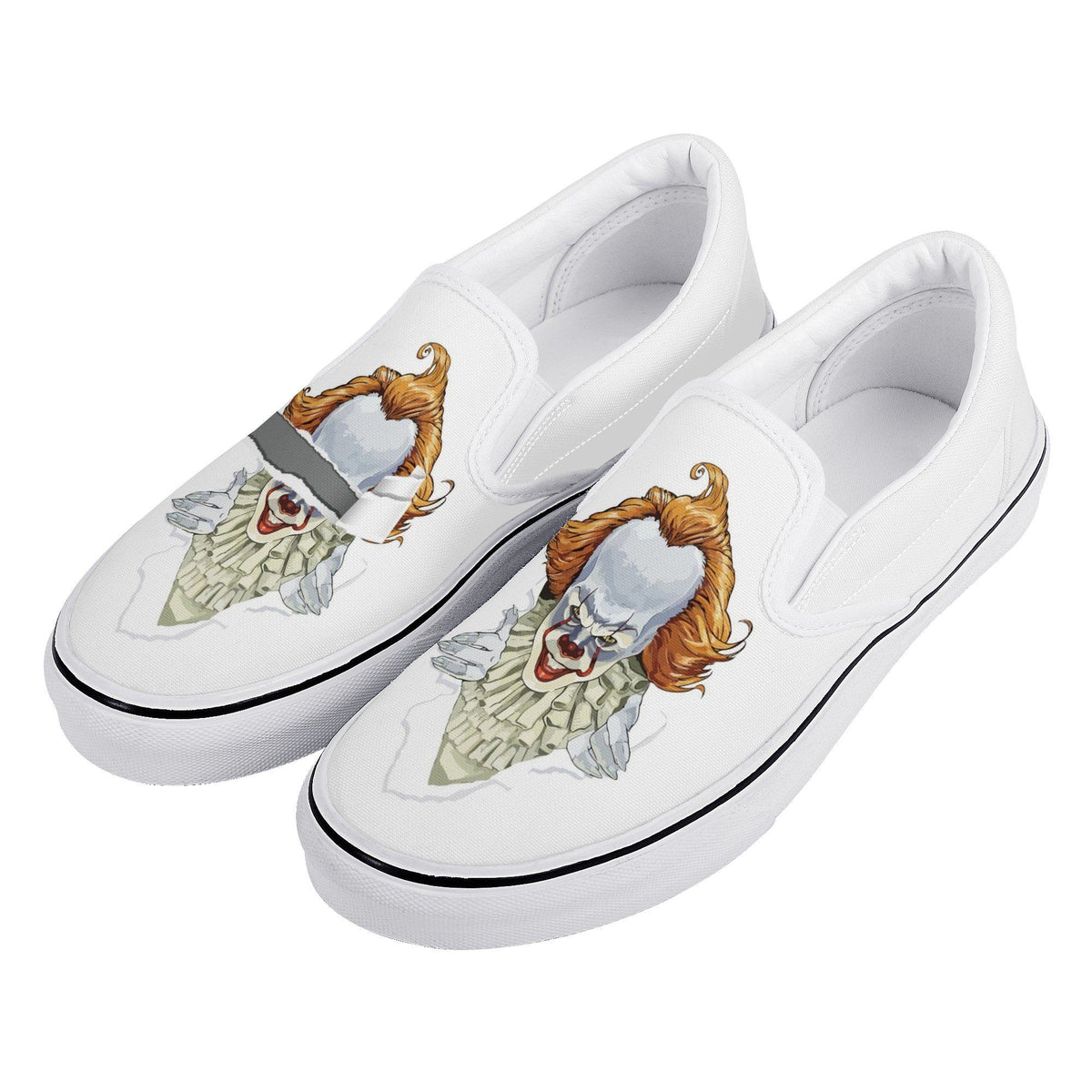 Art The Clown Custom Vans Slip On Shoes