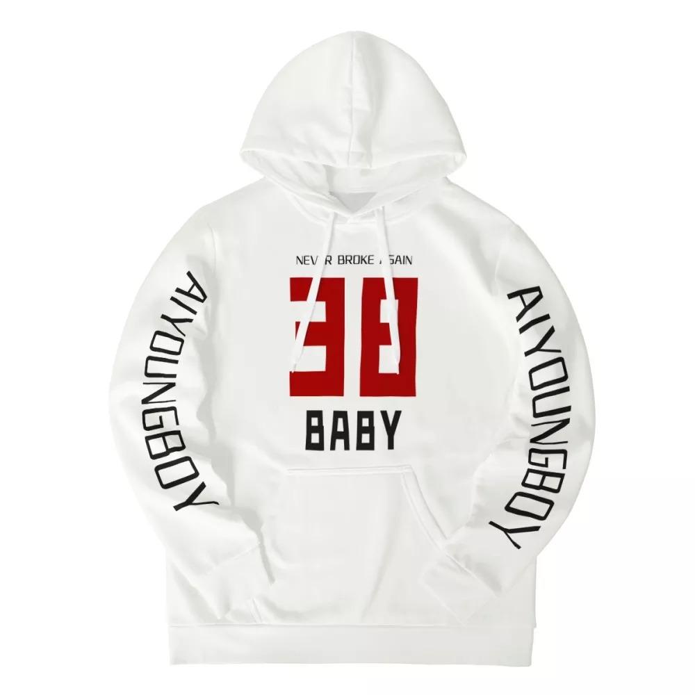 Baby 38 Hoodie Hoodie, Rapper, YoungBoy Never Broke Again noxfan Women XS White