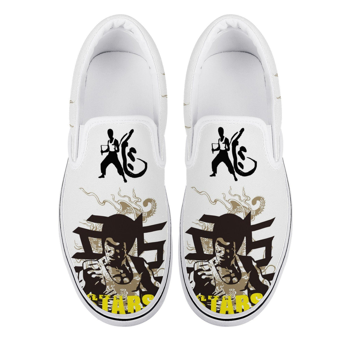 Bruce Lee Custom Vans Slip On Shoes
