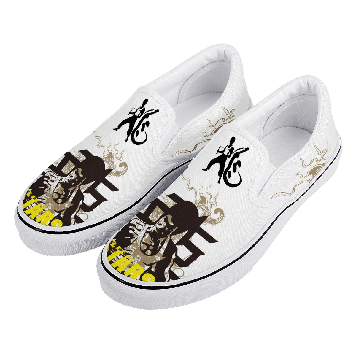 Bruce Lee Custom Vans Slip On Shoes