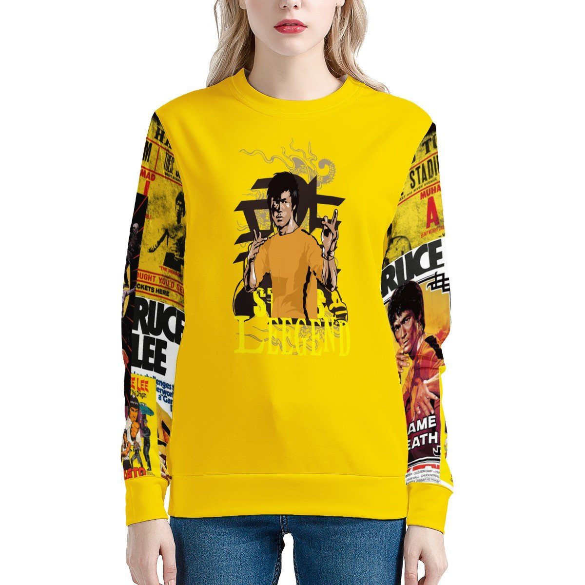Bruce Lee Sweatshirt Sweatshirt, Bruce Lee noxfan Women XS 