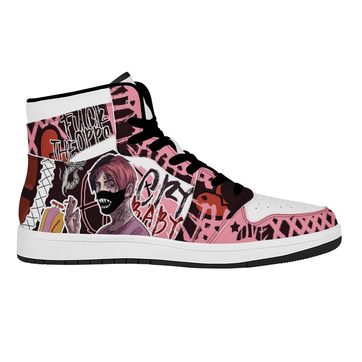 CBY Baby High Top Leather Sneaker Custom jordan 1, Rapper, Lil Peep noxfan 