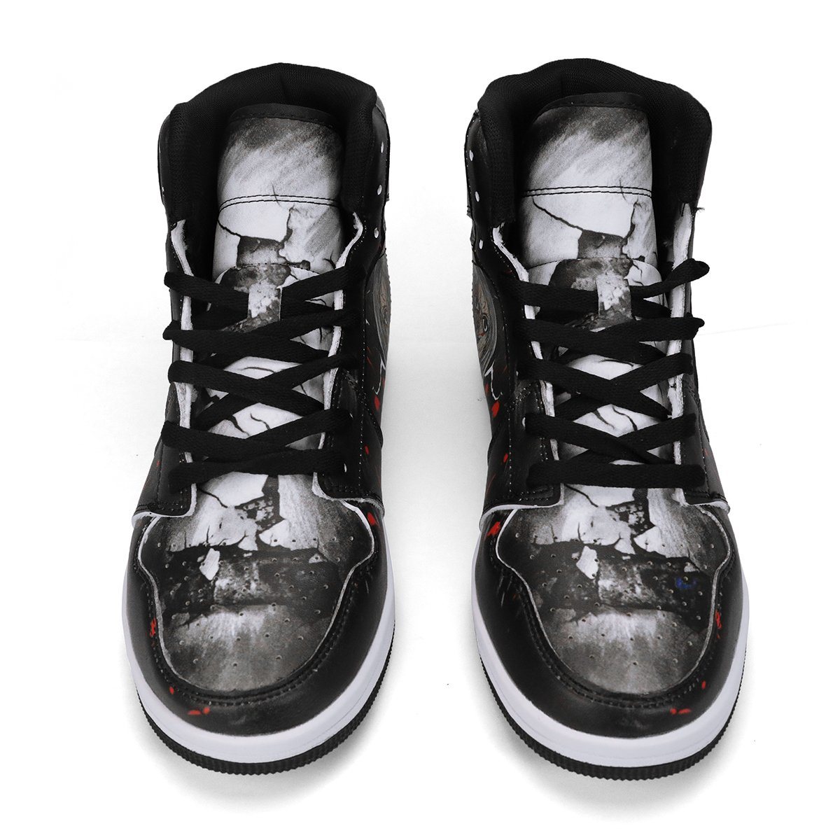Chucky High Top Leather Sneaker Custom Jordan 1, Horror, Chucky noxfan 
