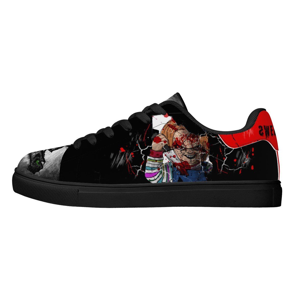 Chucky Low Top Sneaker Stan Smith, Horror, Chucky, Child&#39;s Play noxfan Women US6 (EU37) 