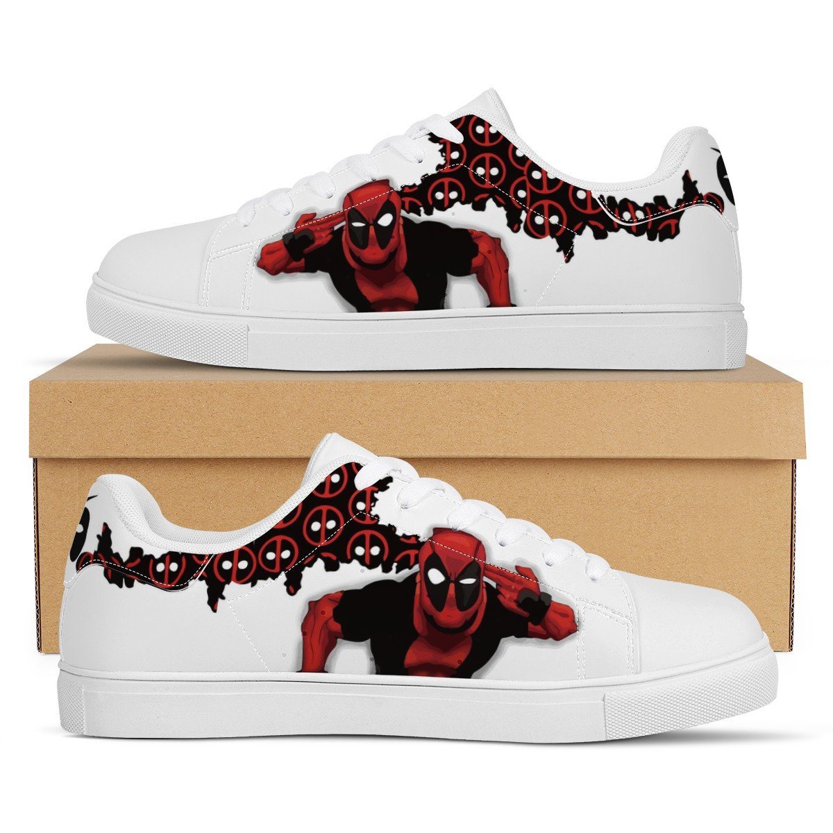 Deadpool Low Top Sneaker Stan Smith, Deadpool noxfan Women US5.5 (EU36) 