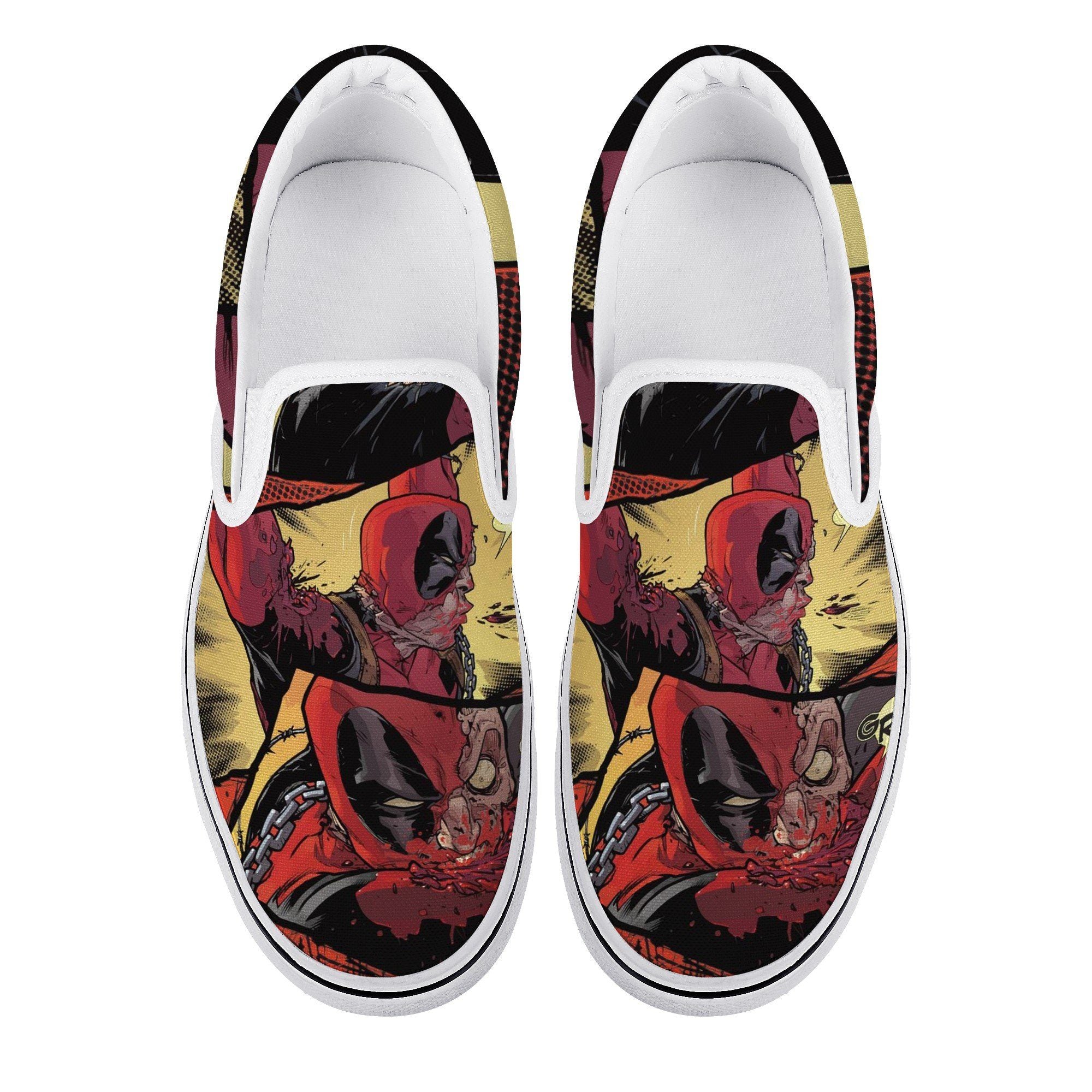 Deadpool Custom Vans Slip On Shoes