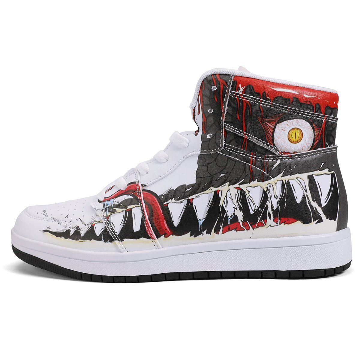 Demon Mouth High Top Leather Sneaker High-top, Sneaker noxfan Women US5.5 (EU36) 