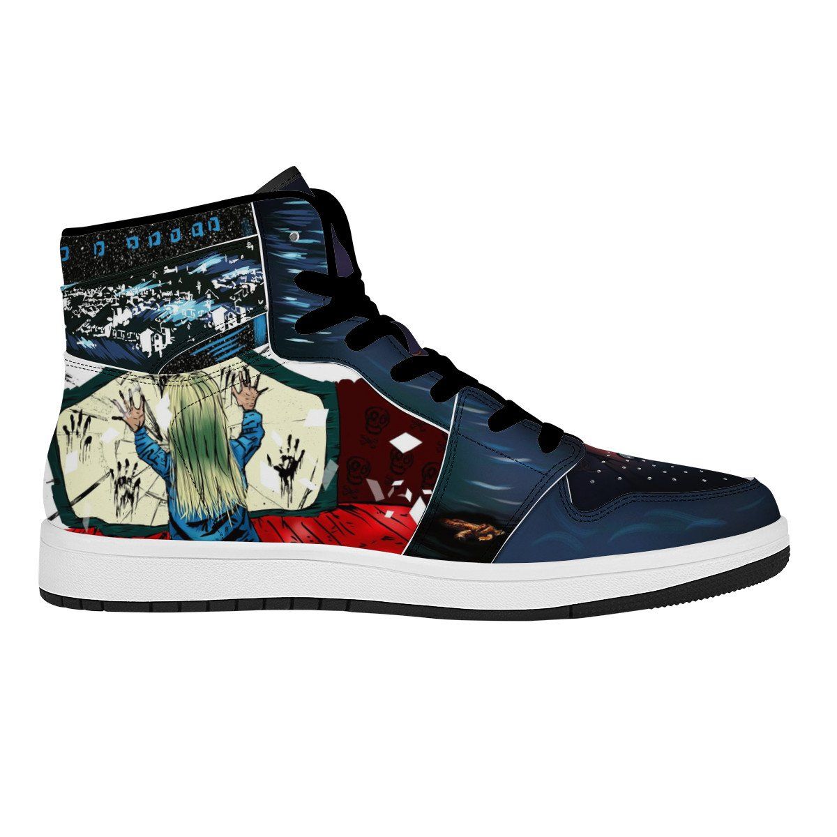 Diane Freeling High Top Leather Sneaker Custom Jordan 1, Horror, Poltergeist noxfan 