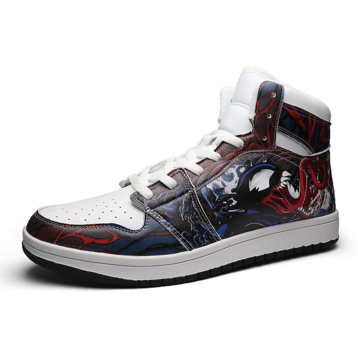 Eddie Brock High Top Leather Sneaker Custom Jordan 1, Horror, Venom noxfan 