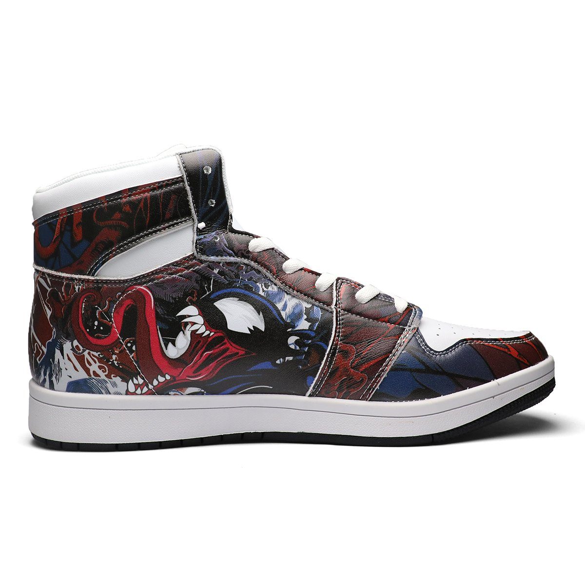 Eddie Brock High Top Leather Sneaker Custom Jordan 1, Horror, Venom noxfan 