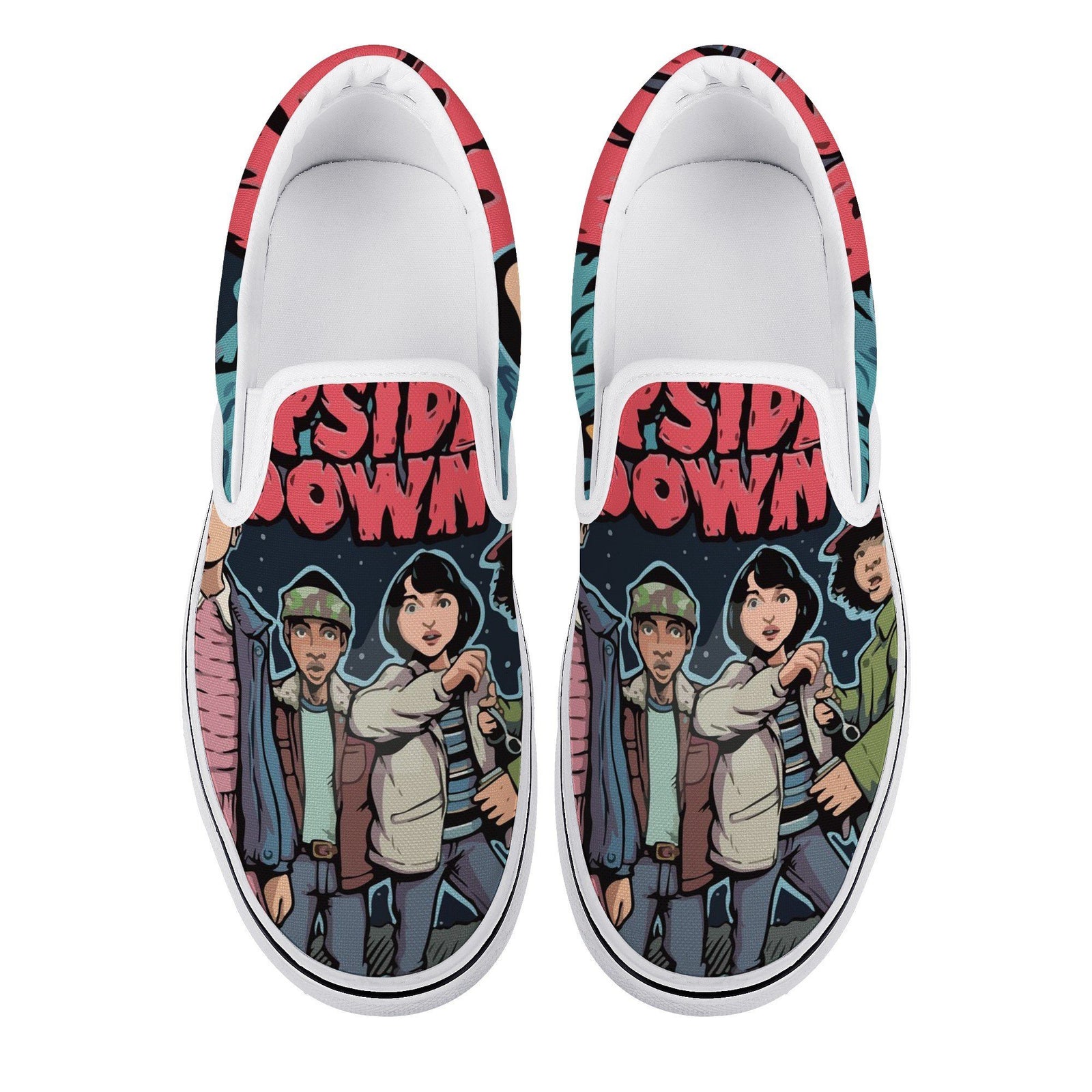 Stranger Things Custom Vans Slip On Shoes