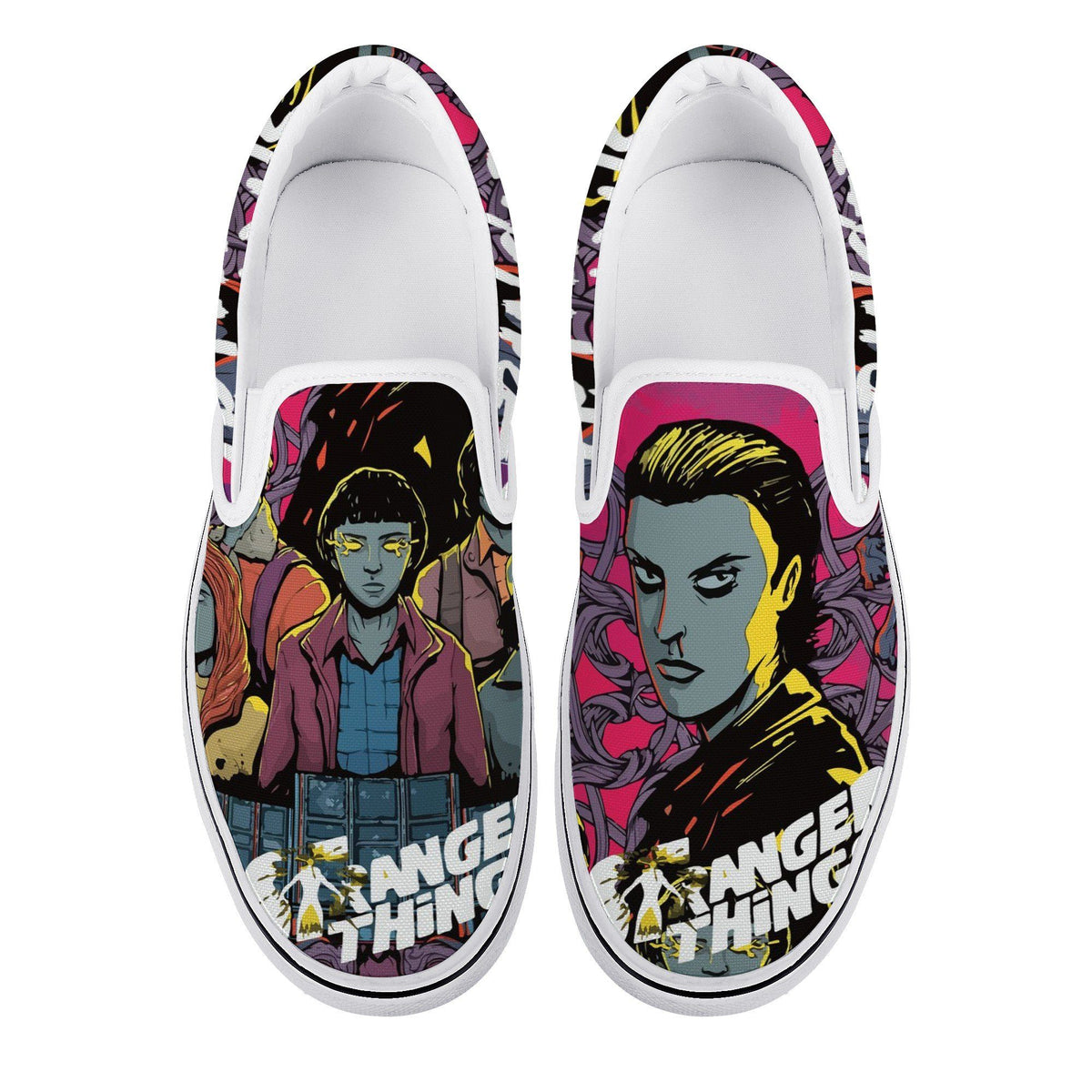 Stranger Things Custom Vans Slip On Shoes