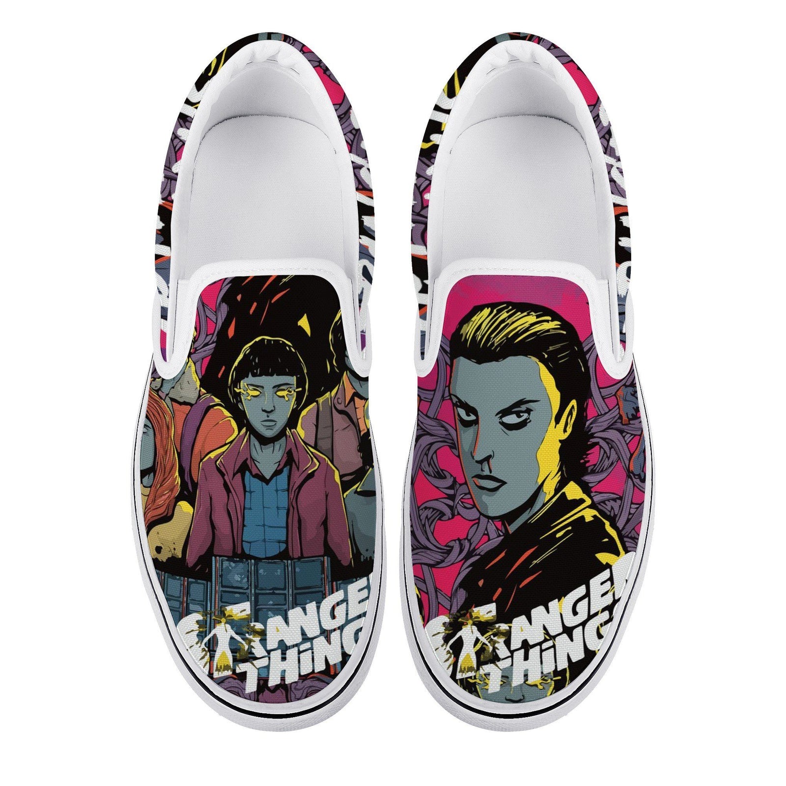 Stranger Things Custom Vans Slip On Shoes