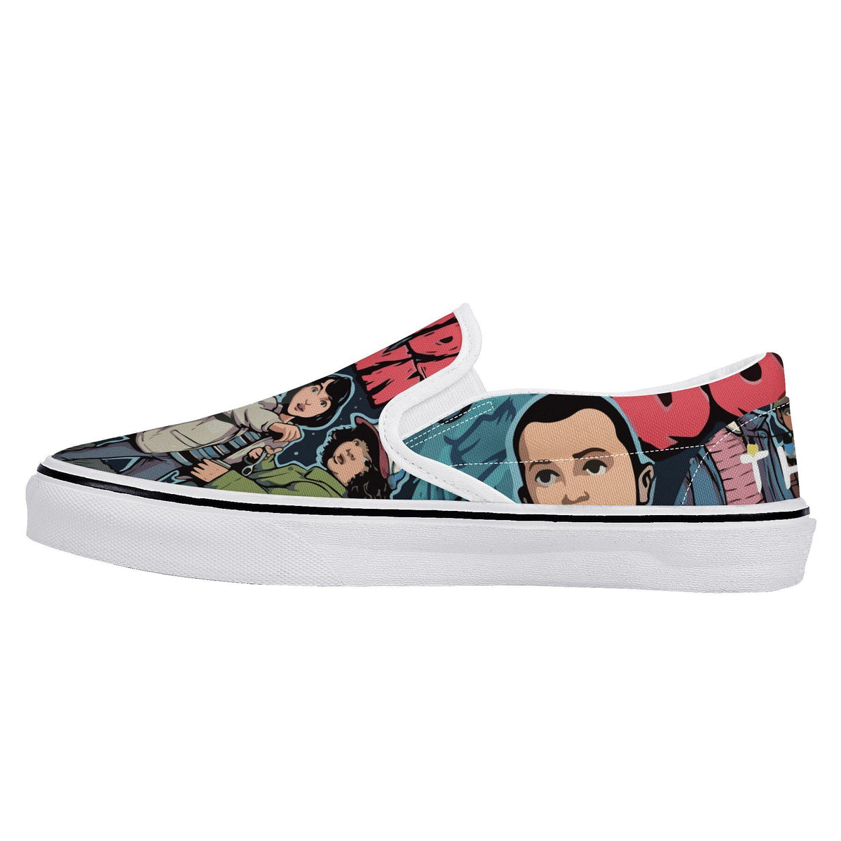 Stranger Things Custom Vans Slip On Shoes