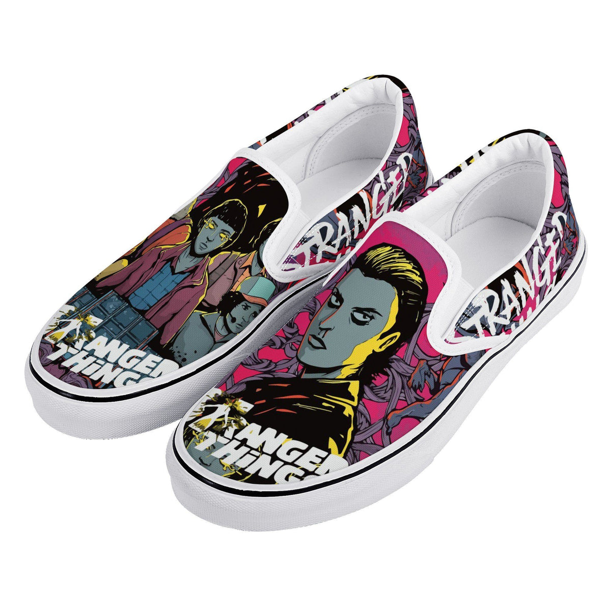 Stranger Things Custom Vans Slip On Shoes