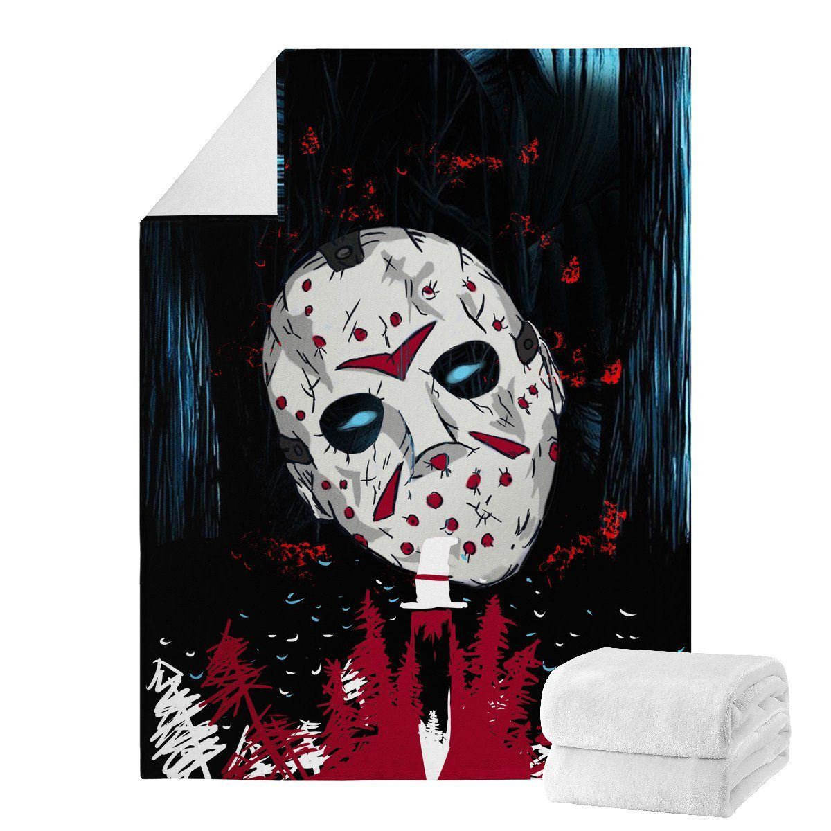 Friday The 13th Blanket Blanket, Horror, Jason Voorhees noxfan XS (56&quot; x 43&quot;) 