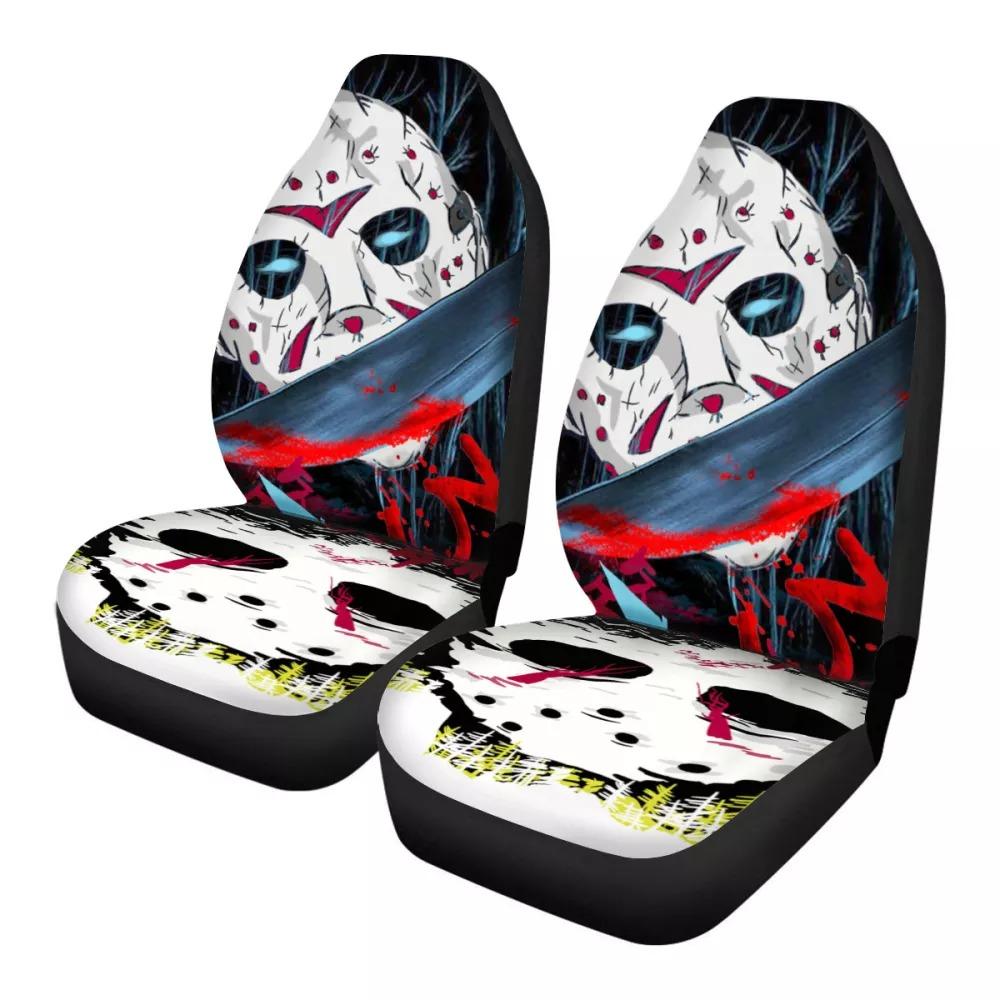 Friday The 13th Car Seat Covers Vehicle Decor Accessory Sets, Horror, Jason Voorhees noxfan 
