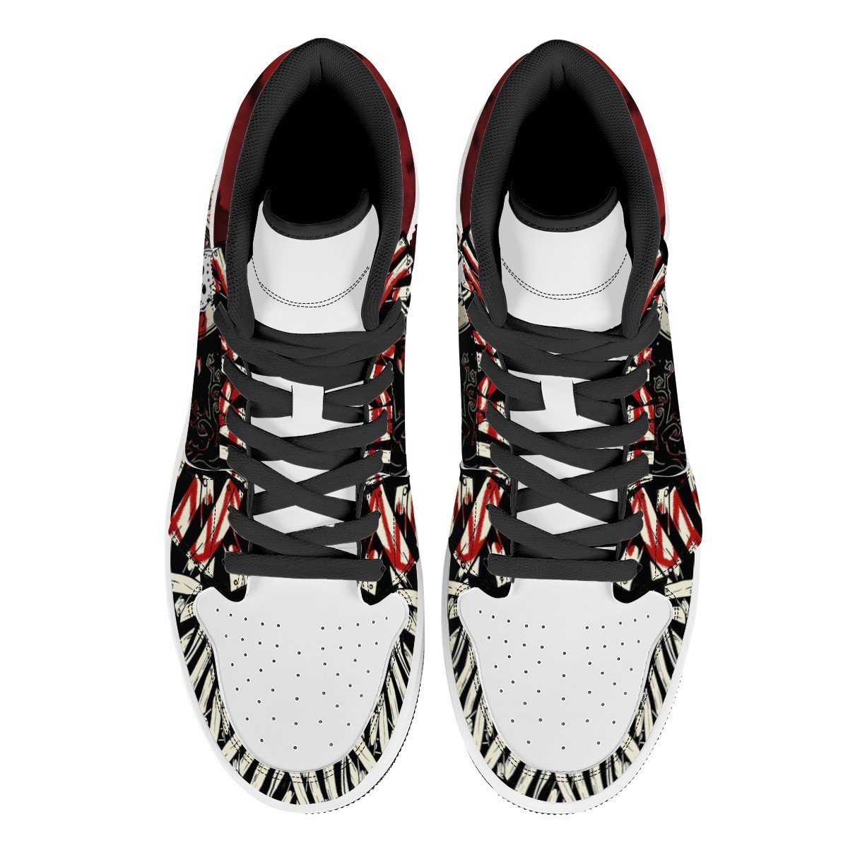 Friday The 13th High Top Leather Sneaker Custom Jordan 1, Horror, Jason Voorhees noxfan 