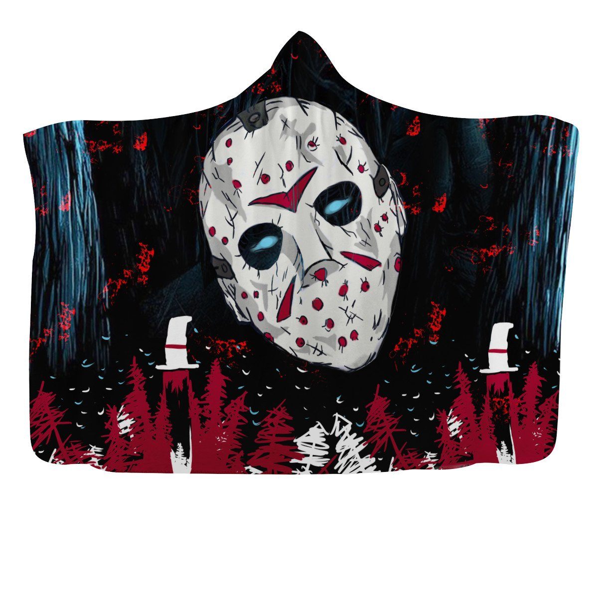 Friday The 13th Hooded Blanket Hooded Blanket, Horror, Jason Voorhees noxfan 