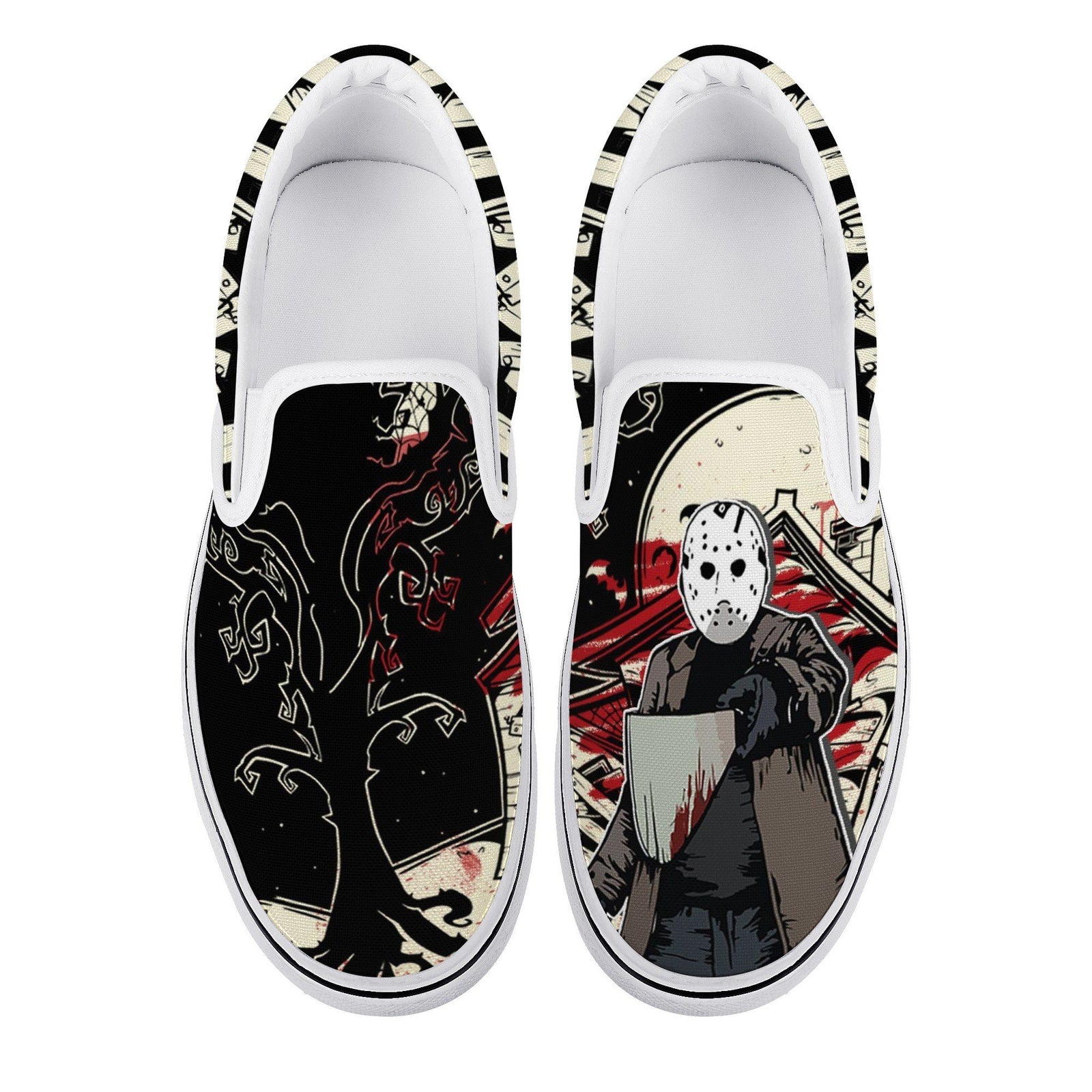 Friday The 13th Custom Vans Slip On Shoes
